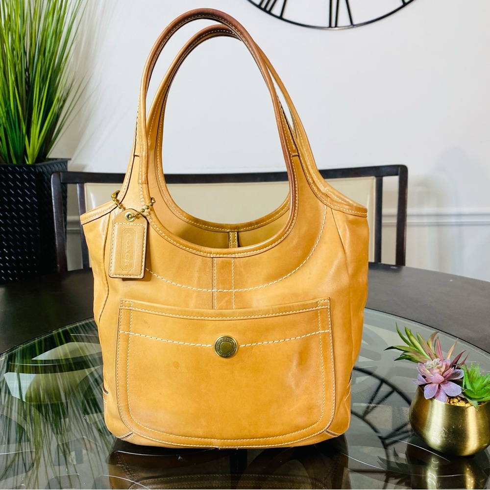 Coach Tan Leather Shoulder Bag